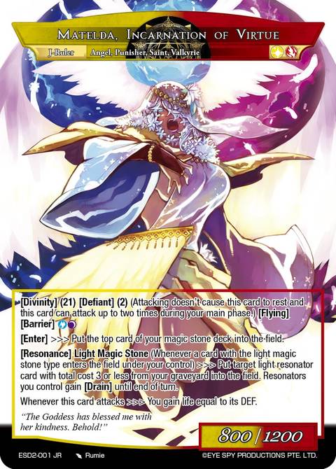 Matelda, Incarnation of Virtue